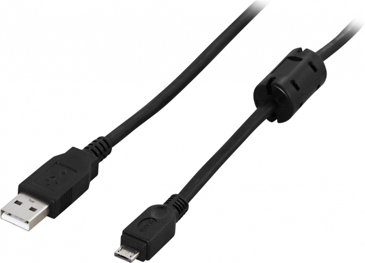 DELTACO USB 2.0 kabel Typ A hane - Typ Micro A hane 2m, svart (USB-361S) i gruppen Datautstyr / Kabler og adaptere / USB / Micro-USB hos TP E-commerce Nordic AB (38-19036)