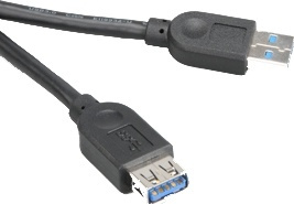 Akasa USB 3.0 kabel, Typ A hane - Typ A hona, 1,5m, svart i gruppen Datautstyr / Kabler og adaptere / USB / USB-A / Kabler hos TP E-commerce Nordic AB (38-19122)