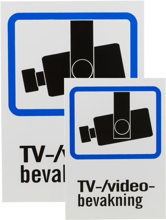 EPZI Plastskilt, TV/Videoovervåkning, A4- og A5-størrelse (20-005) i gruppen HJEM, HUS OG HAGE / Alarm, Sikkerhet og overvåking / Overvåkingskameraer / Analogt / Tilbehør hos TP E-commerce Nordic AB (38-19418)