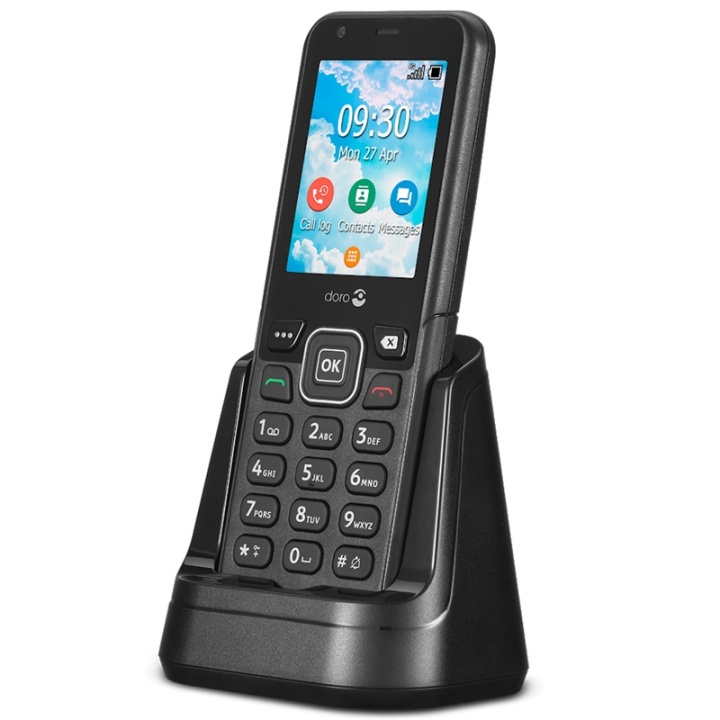 Doro 7001H 4G-hjemmetelefon, grafitt i gruppen Elektronikk / Lyd & Bilde / Fast telefoni / Trådløs Telefoner hos TP E-commerce Nordic AB (38-19569)