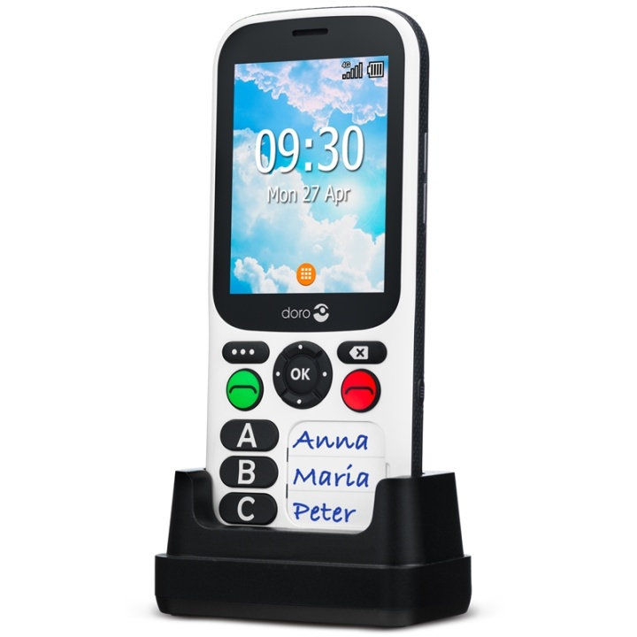 Doro 780X Svart/hvit i gruppen SMARTTELEFON & NETTBRETT / Mobiltelefoner & smartphones hos TP E-commerce Nordic AB (38-19572)
