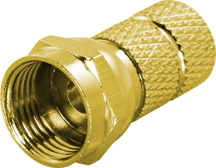 DELTACO F-kontakt, hann, 6,2 mm RG59/antennekabel, skruemontert, gullbelagte kontakter (DEL-653) i gruppen Elektronikk / Kabler og adaptere / Antennekabler og tilbehør / Tilbehør hos TP E-commerce Nordic AB (38-19825)