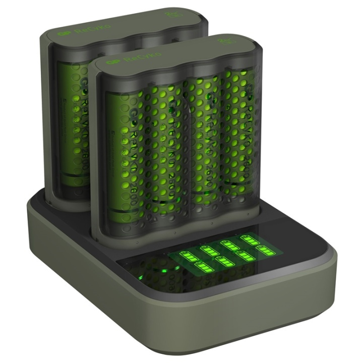 GP ReCyko 2 stk M451 lader USB-dokk D851 + 8xAA i gruppen Elektronikk / Batterier & Ladere / Batterilader hos TP E-commerce Nordic AB (38-20693)