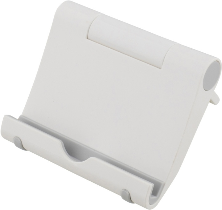DELTACO foldable pad stand, White plastic i gruppen SMARTTELEFON & NETTBRETT / Annet tilbehør / Dokking, stativ & holdere hos TP E-commerce Nordic AB (38-20798)
