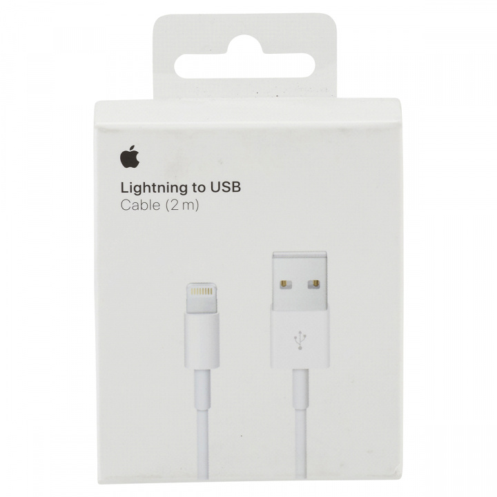 Apple Lightning-kabel, USB til Lightning, 2m, hvit, MD819ZM/A (Blister) i gruppen SMARTTELEFON & NETTBRETT / Ladere og Kabler / Kabler / Kabler Lightning hos TP E-commerce Nordic AB (38-20815)
