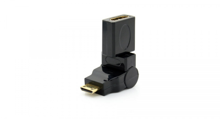 HDMI-adapter, 19-pin ha - ho, vinkelbar 180 grader i gruppen Elektronikk / Kabler og adaptere / HDMI / Adaptere hos TP E-commerce Nordic AB (38-21817)