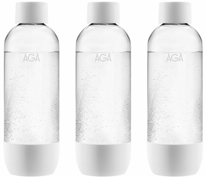 3-pack AGA AQVIA PET-flaska, 1L (Vit) i gruppen HJEM, HUS OG HAGE / Husholdningsapparater / Vann og juice / Kullsyremaskin / Tilbehør hos TP E-commerce Nordic AB (38-21822PKT)