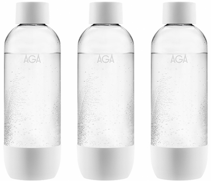 3-pk AGA AQVIA PET-flaske, 1L (hvit) i gruppen HJEM, HUS OG HAGE / Husholdningsapparater / Vann og juice / Kullsyremaskin / Tilbehør hos TP E-commerce Nordic AB (38-21822PKT)