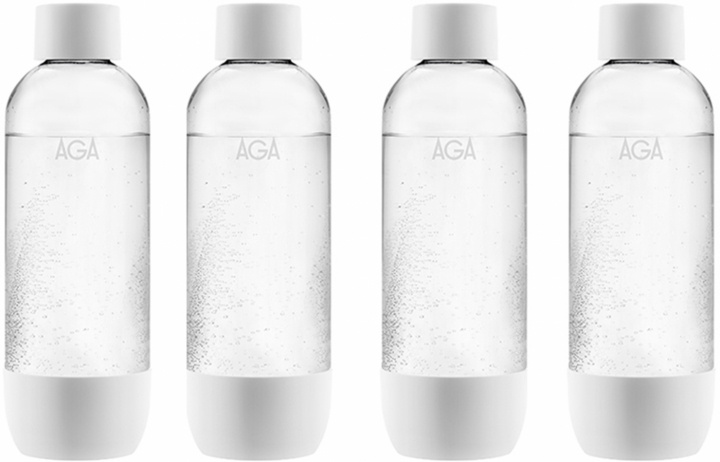 4-pack AGA AQVIA PET-flaska, 1L (Vit) i gruppen HJEM, HUS OG HAGE / Husholdningsapparater / Vann og juice / Kullsyremaskin / Tilbehør hos TP E-commerce Nordic AB (38-21822PKT2)