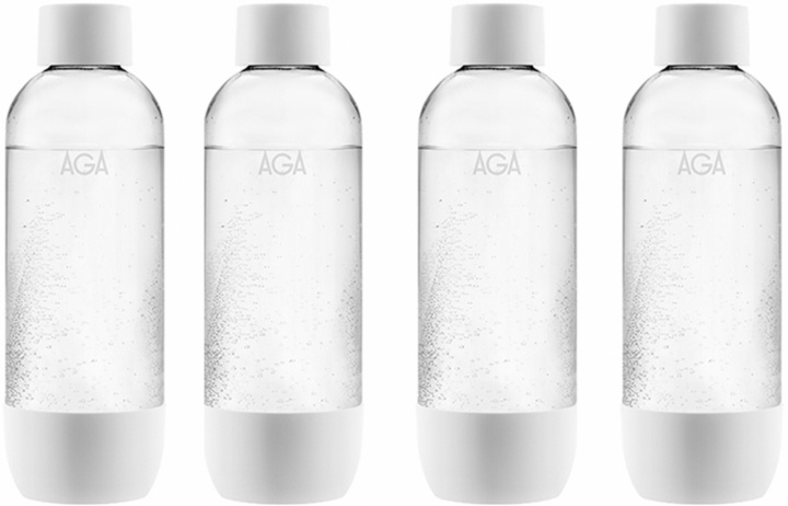 4-pk AGA AQVIA PET-flaske, 1L (hvit) i gruppen HJEM, HUS OG HAGE / Husholdningsapparater / Vann og juice / Kullsyremaskin / Tilbehør hos TP E-commerce Nordic AB (38-21822PKT2)