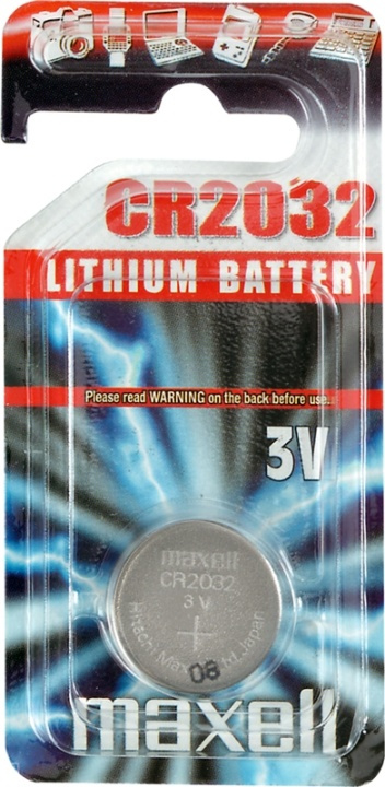 Maxell knappcellsbatteri lithium, 3V (CR2032), 1-pack i gruppen Elektronikk / Batterier & Ladere / Batterier / knappcelle hos TP E-commerce Nordic AB (38-2190)