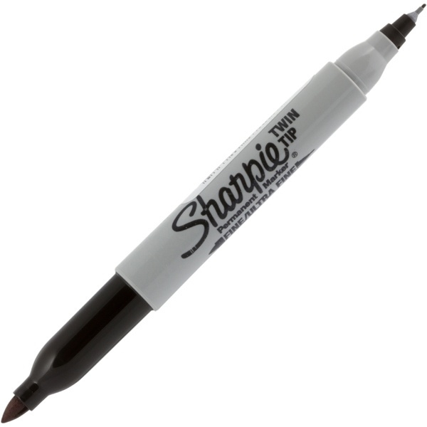 Sharpie Twin Tip Permanent Marker Black Tuck 12-pakke i gruppen HJEM, HUS OG HAGE / Kontorsmaterialer / Penner hos TP E-commerce Nordic AB (38-22018)