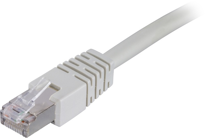 DELTACO F/UTP Cat6 patchkabel, 0,7m, grå i gruppen Datautstyr / Kabler og adaptere / Nettverk / Cat6 hos TP E-commerce Nordic AB (38-22130)