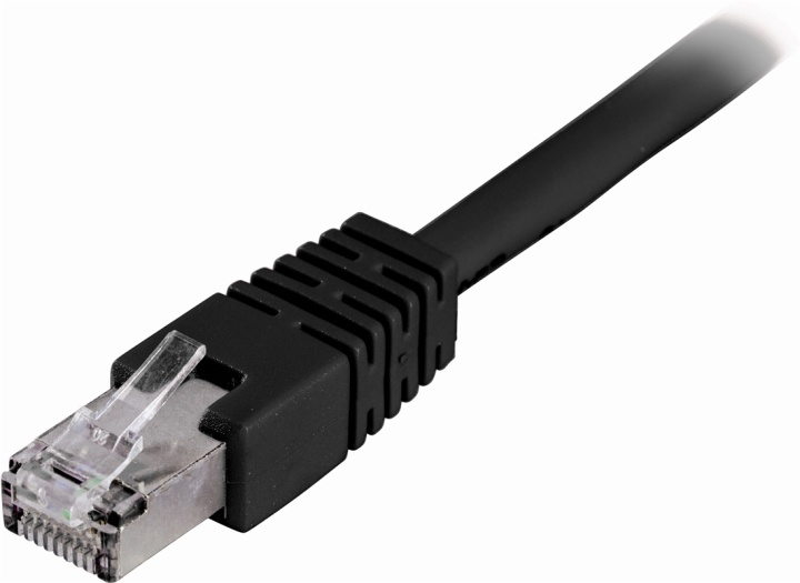 DELTACO F/UTP Cat6 patchkabel, LSZH, 35m, svart i gruppen Datautstyr / Kabler og adaptere / Nettverk / Cat6 hos TP E-commerce Nordic AB (38-22168)