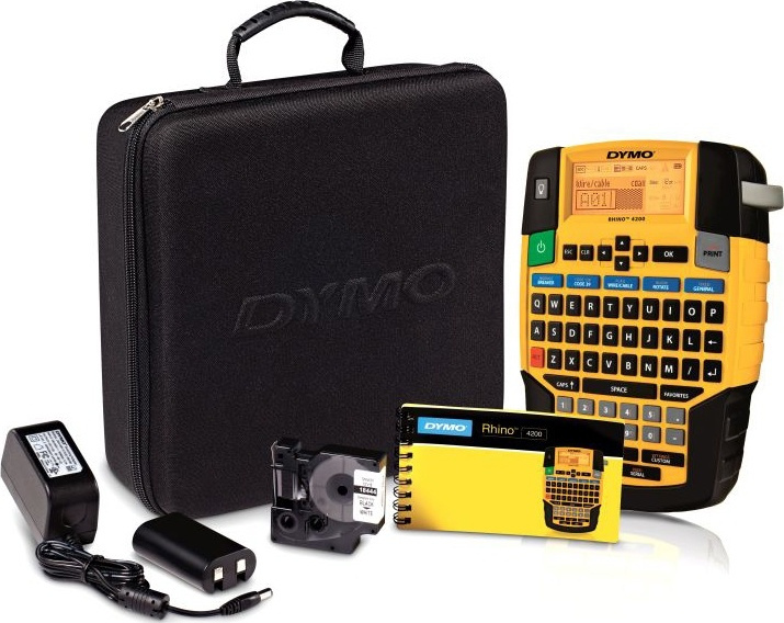 DYMO Rhino 4200 komplett kit med veske i gruppen Datautstyr / Skrivere og tilbehør / Skrivere / Merkemaskiner og tilbehør / Tape hos TP E-commerce Nordic AB (38-22335)