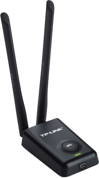 TP-Link trådlöst nätverkskort, USB, 300Mbps, 802.11b/g/n, svart i gruppen Datautstyr / Nettverk / Nettverkskort / USB Trådløs hos TP E-commerce Nordic AB (38-22442)
