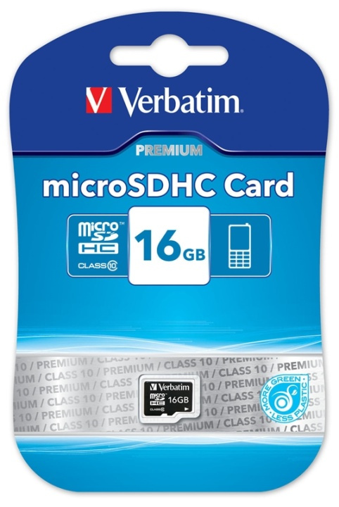 Verbatim minneskort, microSDHC Class 10, 16GB i gruppen Elektronikk / Lagringsmedia / Minnekort / MicroSD/HC/XC hos TP E-commerce Nordic AB (38-23431)