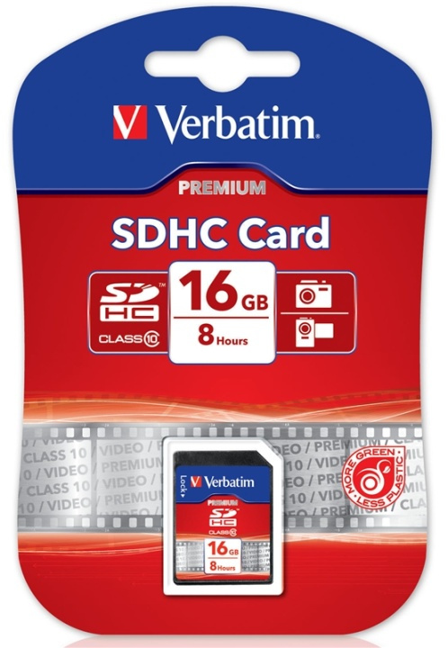 Verbatim minneskort, SDHC Class 10, 16GB i gruppen Elektronikk / Lagringsmedia / Minnekort / SD/SDHC/SDXC hos TP E-commerce Nordic AB (38-23435)