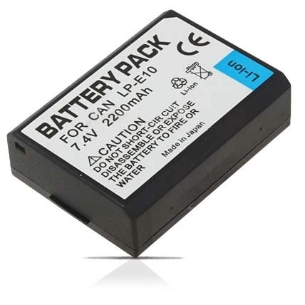 Batteri LP-E10 for Canon (2200 mAh) i gruppen Elektronikk / Foto og video / Kamera batterier hos TP E-commerce Nordic AB (38-2354)