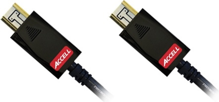ACCELL AVGrip Pro HDMI-kabel, 19-pin ha-ha, 1m, svart i gruppen Elektronikk / Kabler og adaptere / HDMI / Kabler hos TP E-commerce Nordic AB (38-23543)