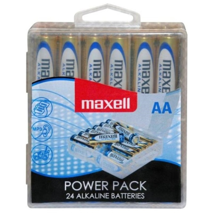 Maxell batterier, AA (LR6), alkaliske, 1,5 V, 24-pk i gruppen Elektronikk / Batterier & Ladere / Batterier / AA hos TP E-commerce Nordic AB (38-23576)