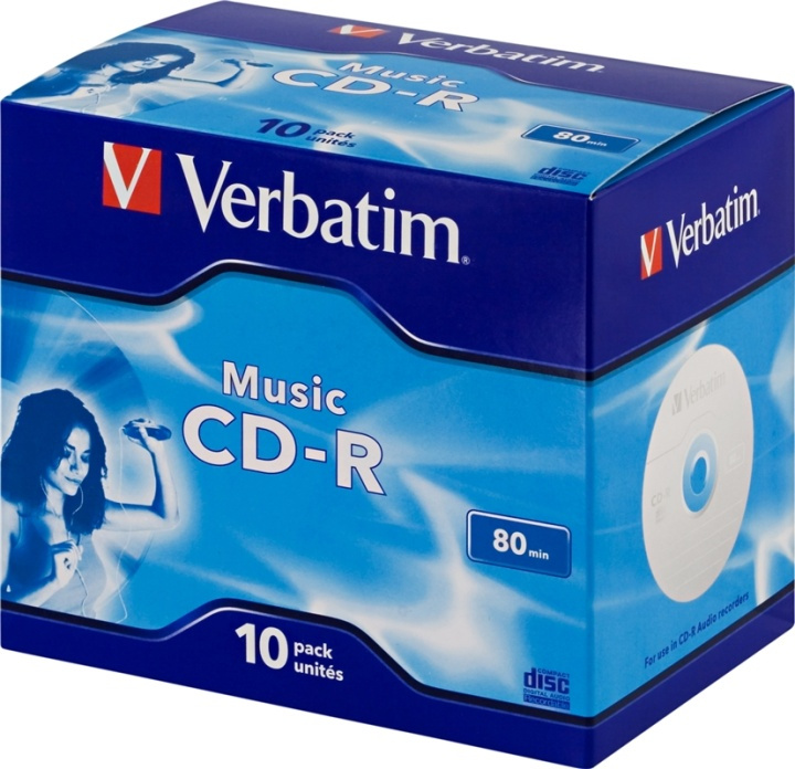 Verbatim Live it Music CD-R for Audio i gruppen Elektronikk / Lagringsmedia / CD/DVD/BD-plater / CD-R hos TP E-commerce Nordic AB (38-23627)