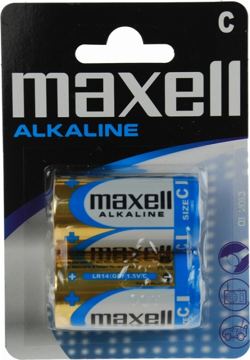 Maxell batterier, C (LR14), Alkalisk, 1,5V, 2-pk i gruppen Elektronikk / Batterier & Ladere / Batterier / Andre hos TP E-commerce Nordic AB (38-23795)