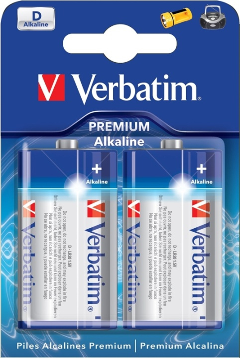 Verbatim batterier, D(LR20), 2 st Alkaline, 1,5 V i gruppen Elektronikk / Batterier & Ladere / Batterier / Andre hos TP E-commerce Nordic AB (38-23802)