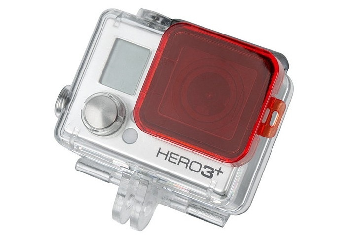 Rødt filter for GoPro Hero3+ i gruppen SPORT, FRITID & HOBBY / Action kameraer og tilbehør / Tilbehør til actionkamera hos TP E-commerce Nordic AB (38-2422)