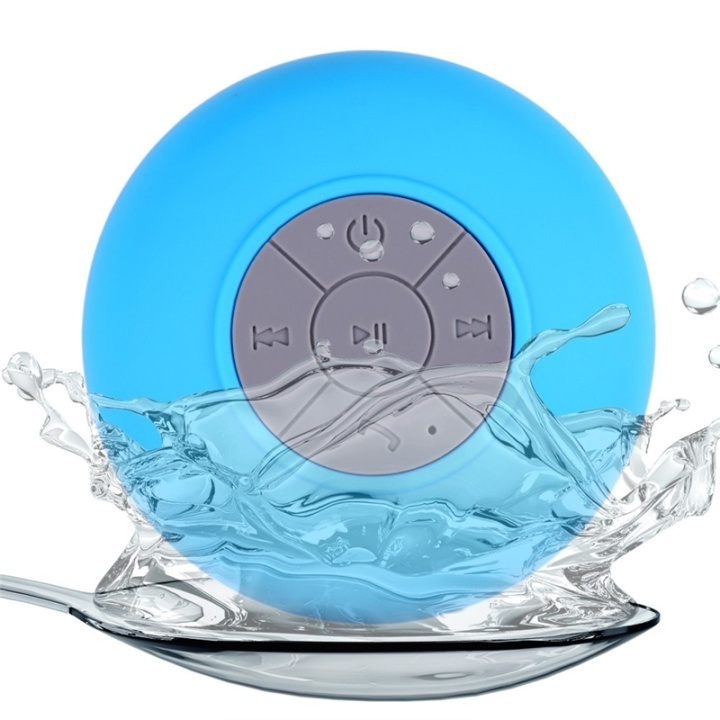 Vanntett Bluetooth-høyttaler med sugekopp (Blå) i gruppen Elektronikk / Lyd & Bilde / Høyttalere & tilbehør / Bluetooth-høyttalere / Bærbare høyttalere hos TP E-commerce Nordic AB (38-24574)