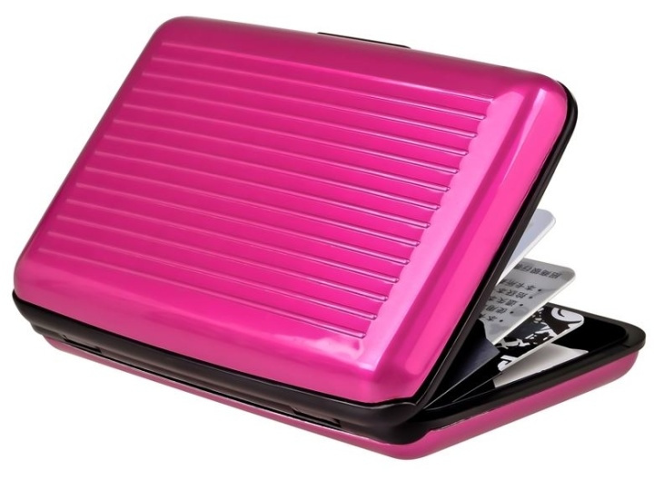Lommebok med 6 kortplasser, RFID-beskyttelse, Cerise i gruppen SPORT, FRITID & HOBBY / Morsomme produkter / Smarte produkter hos TP E-commerce Nordic AB (38-25130)