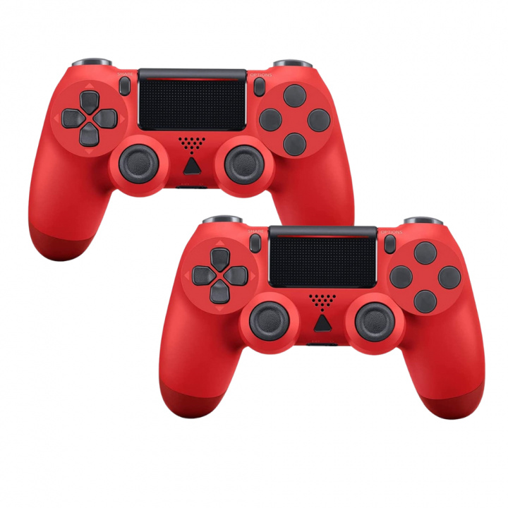 2-pack Håndkontroll kompatibel med Playstation 4, Rød i gruppen Elektronikk / TV-spill & tilbehør / Sony PlayStation 4 hos TP E-commerce Nordic AB (38-27157PKT)