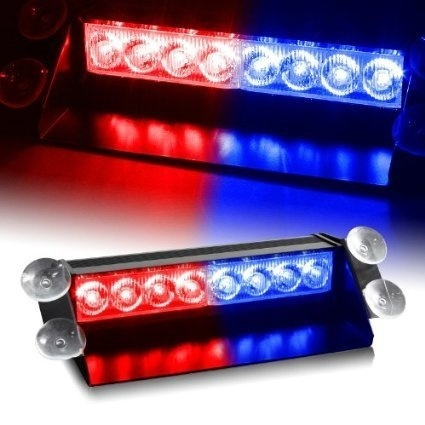 LED-blinklys for frontruten, 12V, rød/blå (DRL153) i gruppen Bil / Bilbelysning / Dioder og lys / Blitslys/strobe hos TP E-commerce Nordic AB (38-27207)