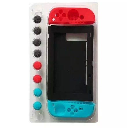 Nintendo Switch Silicone Cover, komplett sett med 11 deler i gruppen Elektronikk / TV-spill & tilbehør / Nintendo Switch / Tilbehør hos TP E-commerce Nordic AB (38-27474)