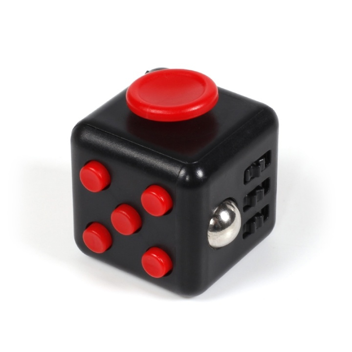 Fidget Cube, Svart/Rød i gruppen LEKER, BARN OG BABY / Leker / Fidget Spinners hos TP E-commerce Nordic AB (38-27572)