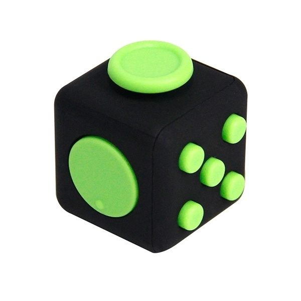 Fidget Cube, svart/grønn i gruppen LEKER, BARN OG BABY / Leker / Fidget Spinners hos TP E-commerce Nordic AB (38-27573)