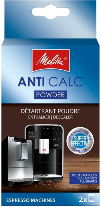 Melitta Avkalkingspulver, 2x40 g i gruppen HJEM, HUS OG HAGE / Husholdningsapparater / Kaffe og espresso / Kapsler, filter og tilbehør hos TP E-commerce Nordic AB (38-27655)