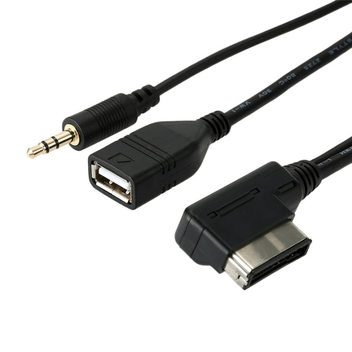 AMI-kabel - 3,5 mm, USB hunn - Audi MMI, VW MDI i gruppen Bil / Billyd & Multimedia / Audi & VW (AMI kabler) hos TP E-commerce Nordic AB (38-27858)