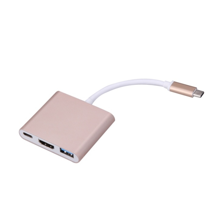USB-C Digital AV Multiport Adapter, Guld i gruppen Datautstyr / Kabler og adaptere / Andre hos TP E-commerce Nordic AB (38-27863)