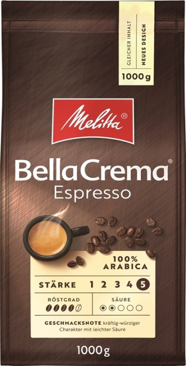 Melitta, Bella Crema Espresso hela kaffebönor i gruppen HJEM, HUS OG HAGE / Husholdningsapparater / Kaffe og espresso / Kaffebønner hos TP E-commerce Nordic AB (38-28059)