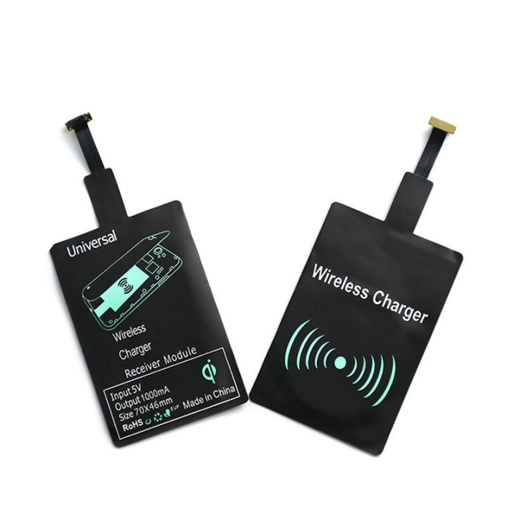 Trådløs Qi-mottaker med Micro-USB for trådløs lading i gruppen SMARTTELEFON & NETTBRETT / Ladere og Kabler / Trådløs lader QI hos TP E-commerce Nordic AB (38-28197)