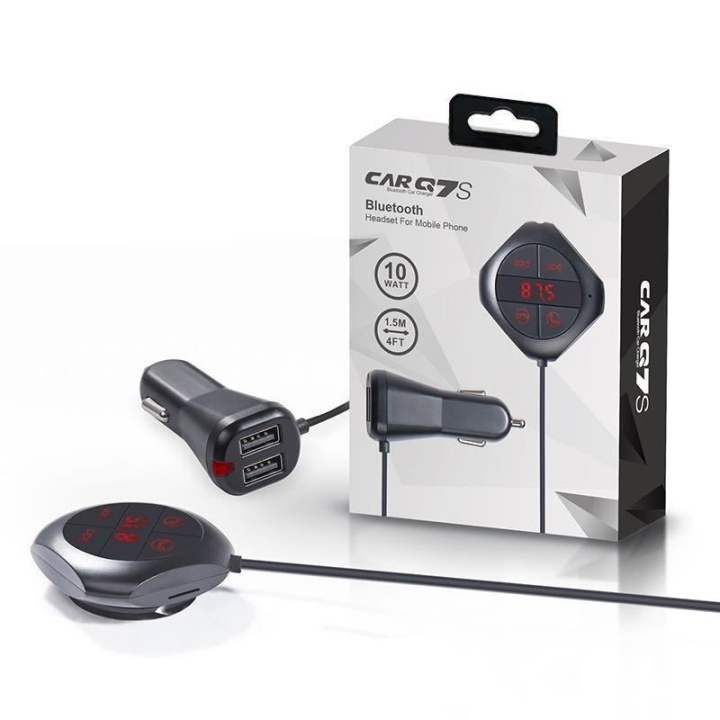 CARQ7S FM-sender med Bluetooth handsfree og doble USB-porter i gruppen Bil / Billyd & Multimedia / FM-Sender hos TP E-commerce Nordic AB (38-28407)