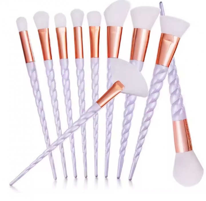 Profesjonelle skånsomme sminkekoster 10-Pack, Unicorn Lilla i gruppen HELSE OG SKJØNNHET / Makeup / Verktøy og sminkesett / Børster og pensler hos TP E-commerce Nordic AB (38-28412)