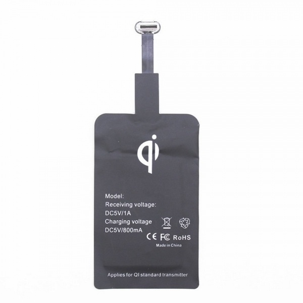 Trådlös Qi Mottagare med USB-C för trådlös laddning i gruppen SMARTTELEFON & NETTBRETT / Ladere og Kabler / Trådløs lader QI hos TP E-commerce Nordic AB (38-28632)