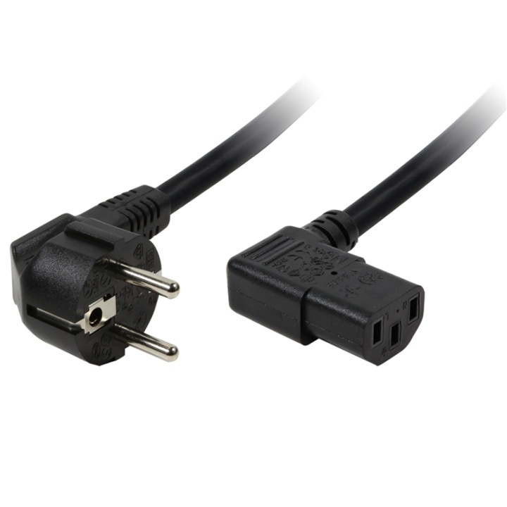 LogiLink Apparatkabel CEE 7/7 90° - C13 90° Svart, 2 m i gruppen Datautstyr / Kabler og adaptere / elektriske kabler hos TP E-commerce Nordic AB (38-28831)
