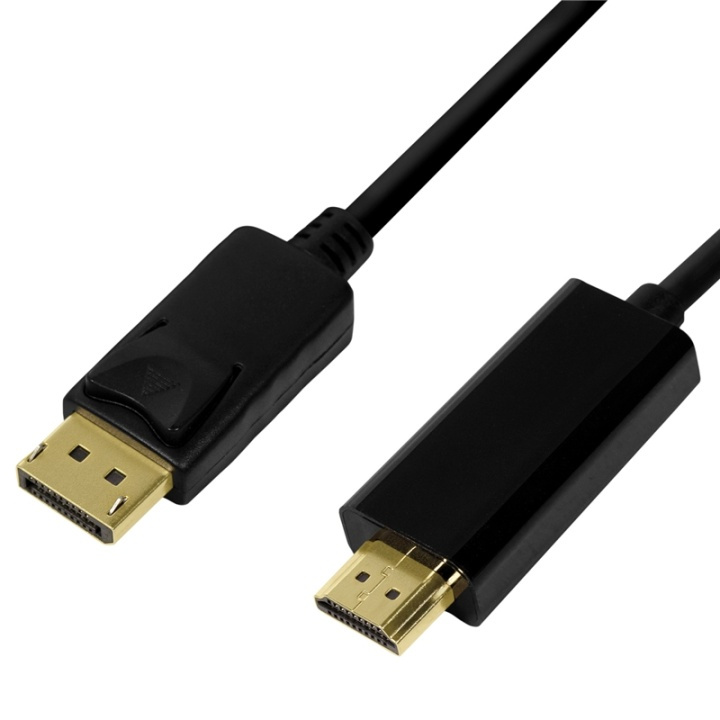 LogiLink DisplayPort 1.2 -> HDMI 1.4 4K 2m svart i gruppen Elektronikk / Kabler og adaptere / HDMI / Kabler hos TP E-commerce Nordic AB (38-28834)