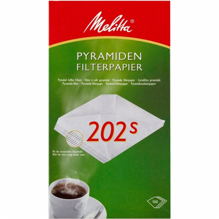 Melitta Kaffefilter 202 100pack 5df i gruppen HJEM, HUS OG HAGE / Husholdningsapparater / Kaffe og espresso / Kapsler, filter og tilbehør hos TP E-commerce Nordic AB (38-28854)