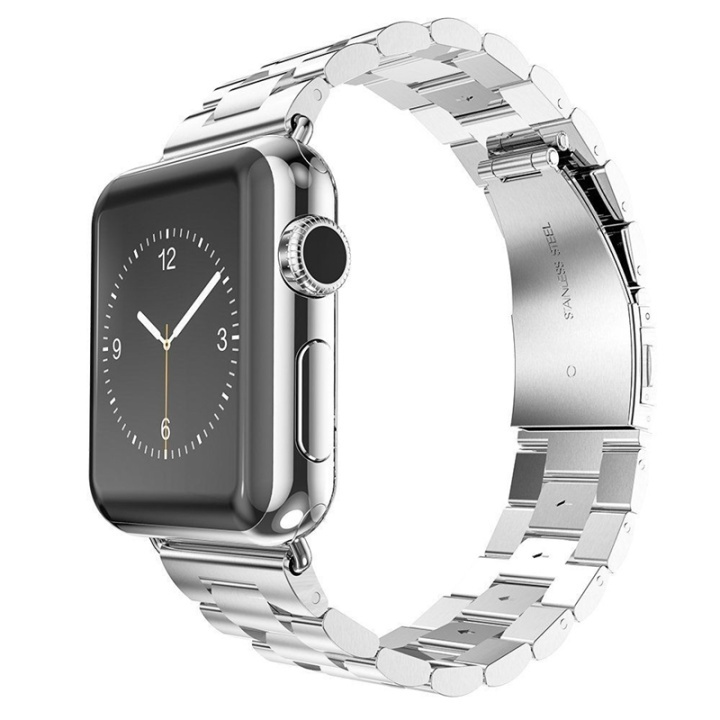 Klokkearmbånd i rustfritt stål til Apple Watch, 42/44/45mm i gruppen SMARTTELEFON & NETTBRETT / Trening, hjem og fritid / Apple Watch og tilbehør / Tilbehør hos TP E-commerce Nordic AB (38-29004)