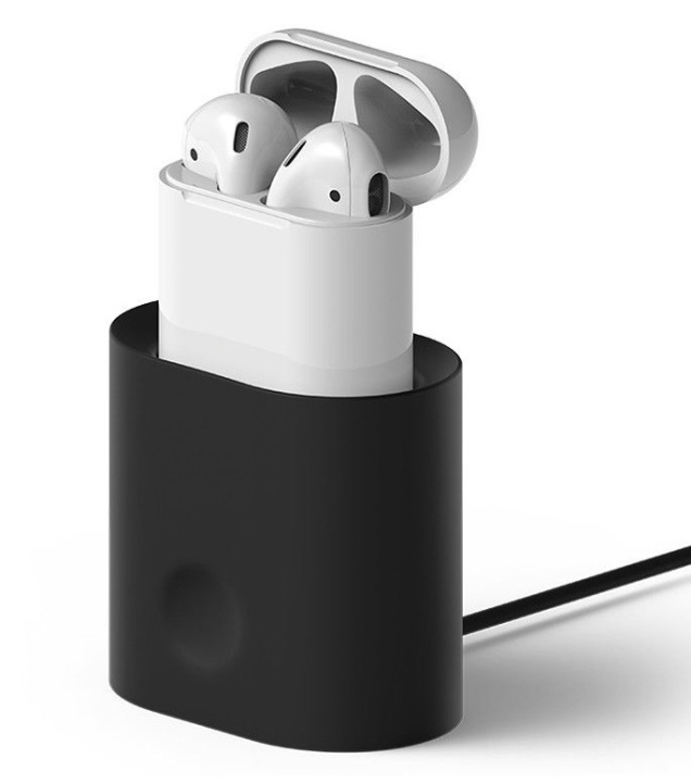 Ladekabel til AirPods - Svart i gruppen SMARTTELEFON & NETTBRETT / Annet tilbehør / Dokking, stativ & holdere hos TP E-commerce Nordic AB (38-29053)