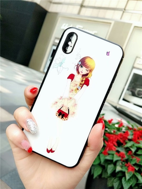 Herdet glass, TPU, iPhone 7/8/SE (2.), Lilja i gruppen SMARTTELEFON & NETTBRETT / Mobilbeskyttelse / Apple / iPhone 8 / Deksel hos TP E-commerce Nordic AB (38-29104)